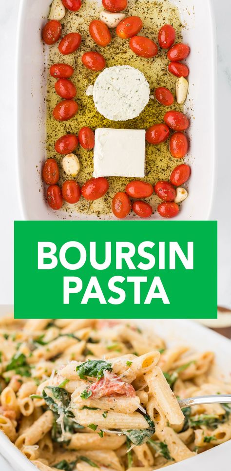 Uses For Boursin Cheese, Pasta With Tomatoes And Cream Cheese, Boursin Tomato Tortellini, Baked Lemon Boursin Pasta, Boursin Pasta Recipe Tiktok, Brie And Tomato Pasta, Boursin Cheese Pasta Sauce, Boursin Cheese Baked Tiktok Pasta, Pasta And Boursin Cheese