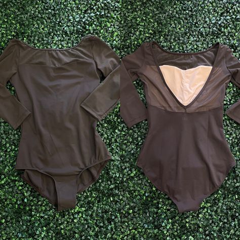 LAST ONE!! ON SALE Adult Large Leotard! 🤎 3/4 Sleeve Brown Leotard #LUB859 Large Adult https://tightspotdancewear.com/products/iris-3-4-sleeve-mesh-leotard-lub859 Brown Leotard, Mesh Leotard, July 12, Last One, Dance Wear, Leotards, Fashion Inspo, On Sale, Ballet