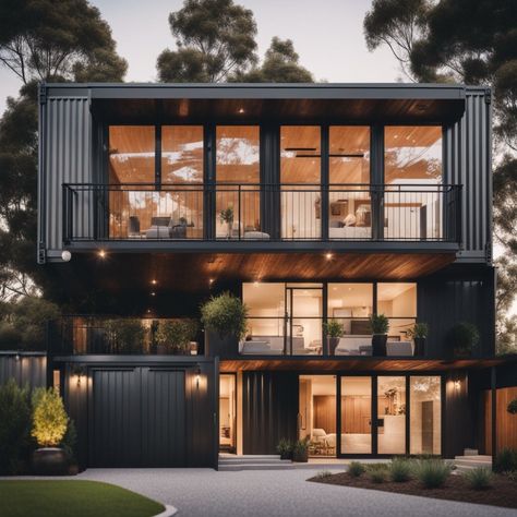 Who says container homes can't be luxurious? Explore these stunning designs that prove shipping containers can offer elegance and comfort in a unique way. 🛋️🌍 #LuxuryLiving #ContainerArchitecture #HomeInspo Large Shipping Container Homes, Luxury Container Homes, Shipping Crate Homes, Container Tiny Home, Container Interior, Container Home Interior, Container Conversions, Method Homes, Container Architecture