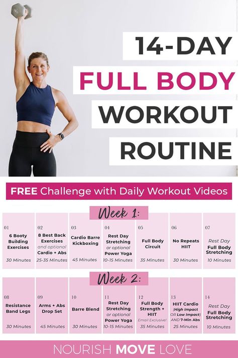 No fancy gym equipment or expensive classes required to jump start your fitness routine! This FREE workout plan is designed to build lean muscle and improve your fitness levels at home, using minimal equipment! This is a full body workout plan, designed for women working out at home! #workoutplan #workoutchallenge #fullbodyworkout #fullbodyworkouts #homeworkoutroutine #workoutroutine Work Out Plans For Women At Home, Fancy Gym, Excercise Routine, Full Body Workout Plan, Dumbbell Workouts, Free Workout Plans, Gym Workout Plan For Women, Work Out Routines Gym, Home Workout Videos