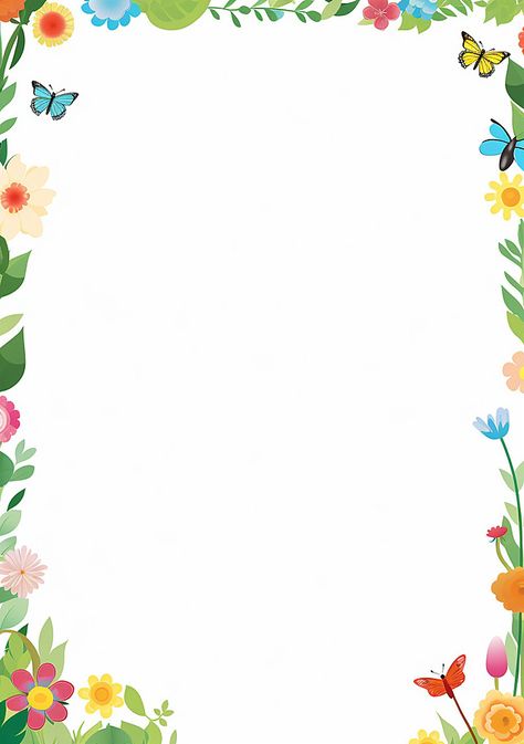 picture frame template in spring garden with flowers and butterflies Spring Borders And Frames, Butterfly Garden Wallpaper, Background Slide, Butterflies Background, Picture Frame Template, Butterfly Border, Portfolio Kindergarten, Garden With Flowers, Wedding Card Frames