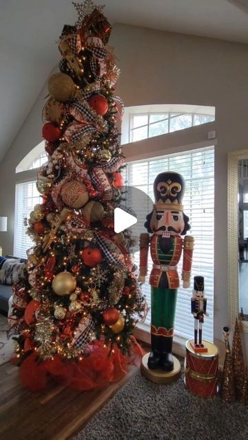 Nut Cracker Christmas Tree, The Nutcracker Themed Christmas Tree, Nutcracker Tree Topper, The Nutcracker Christmas Tree, Nutcracker Tree, Nutcracker Themed Christmas Tree, Holiday Time 75 Inch Nutcracker, Nutcracker Tgemed Christmas Front Door, Christmas Mason Jars Diy