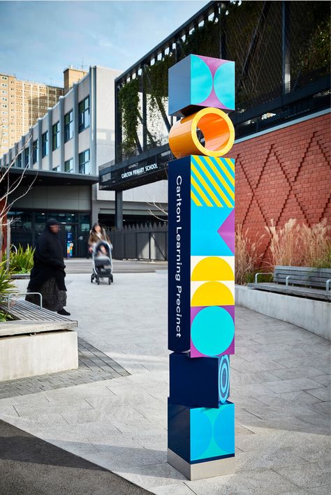 Carlton Learning Precinct Signage — Nexus Designs – Multidisciplinary Design Studio Multidisciplinary Design, School Signage, Signage Wayfinding, Wayfinding Signage Design, City Branding, Celebrating Diversity, Wayfinding Signs, Visual Strategy, Sign System