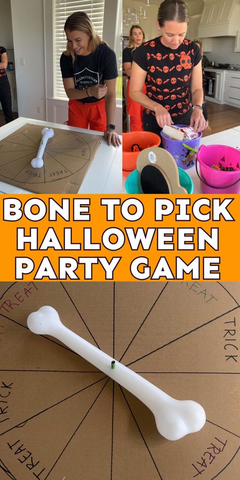 This bone to pick Halloween game is great for adults party ideas, for kids, for teens, and more! You could even use it for a classroom party for preschool or elementary school! Kids Halloween Carnival Games, Game For Halloween Party, School Halloween Carnival Ideas, Kids Halloween Activities Party Ideas, Halloween Games For Parties, Halloween In School, School Halloween Festival Ideas, School Harvest Party Ideas, Ideas For A Halloween Party