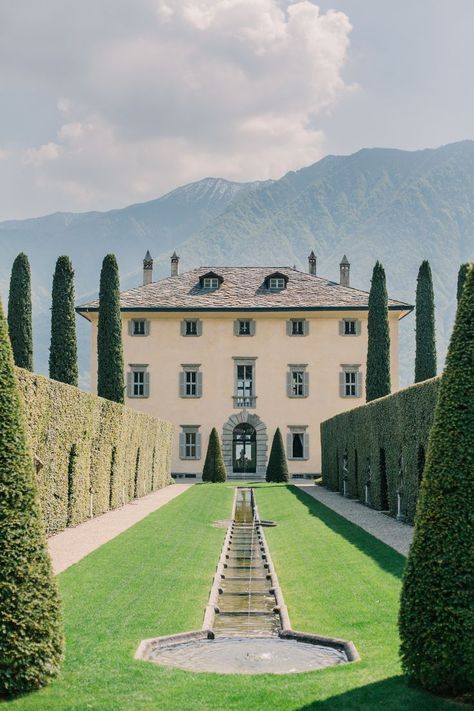 An Elegant French Touch at Villa Balbiano on Lake Como #LAKECOMO #travel Tuscany Italy Wedding, Wedding Venues Italy, Comer See, Villas In Italy, French Country Bedrooms, Italian Lakes, Lake Como Wedding, Como Italy, Italian Villa