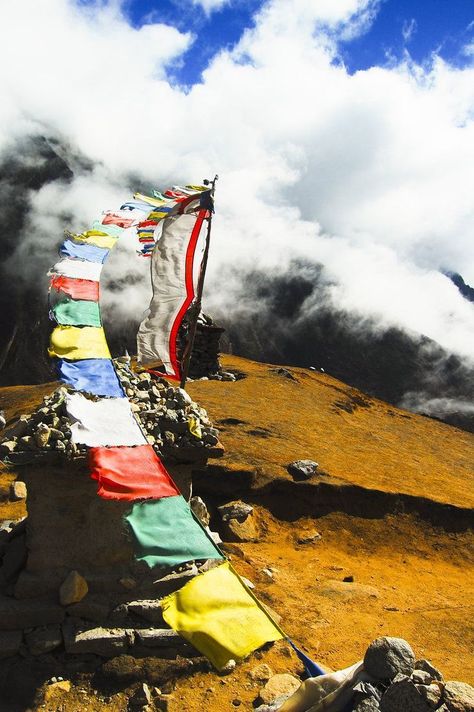 Tibetan Prayer Flag, Nepal Culture, Buddhist Prayer, Nepal Travel, Om Mani Padme Hum, Tibetan Art, Prayer Flags, Tibetan Buddhism, Local Travel