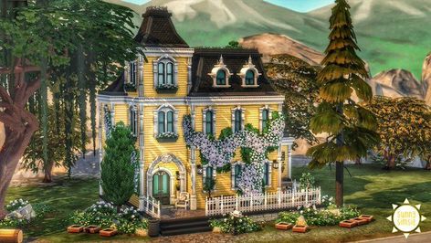 Sims 4 Victorian House, House Sims 4, Vampire House, The Sims 4 Lots, Sims 4 Family, Sims Houses, Sims Builds, Old Mansion, Sims 4 House Building