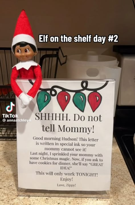 Funny Elf On The Shelf Ideas Two Elves, Elf On The Shelf Ideas Climbing, Elf On The Shelf Ideas Diaper, Elf On The Shelf Don’t Touch Me, Elf With Binoculars, Elf On Shelf Draw On Face, Best Elf Ideas, Elf On The Shelf Taped Up, Elf On The Shelf Ideas With Flour