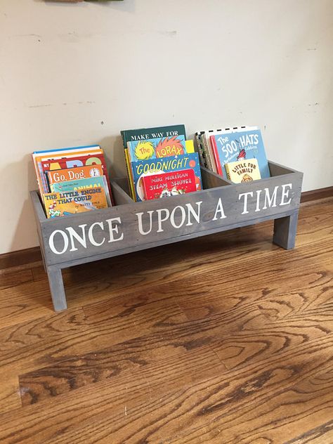 Wood Toy Box, Kids Storage Bins, Kids Book Storage, Rustic Nursery Decor, Kids Bookshelf, Diy Kids Furniture, Toy Storage Bins, Rustic Nursery, Rustic Storage