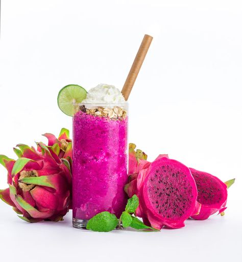 Customer Creation - by our very own Melinda Green! 1 scoop Pineapple Chia1/2 cup almond milkHalf of a frozen bananaFrozen pitaya Blend and enjoy! Statements made on this website have not been evaluated by the U.S. Food and Drug... Fruit Juice Photography, Dragon Fruit Juice, Pitaya Smoothie, Banana Frozen, Fruit Juice Recipes, Pressed Juice, Juice Recipe, Frozen Banana, Fruit Juice