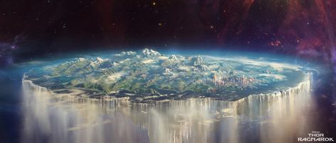 ArtStation - Thor : Ragnarok - Asgard Overview, Jeremy Paillotin Asgard Marvel, Gap Junction, Thor Ragnarok 2017, Norse People, Thor Ragnarok, The Dark World, Fantasy Places, Futuristic City, Fantasy Art Landscapes