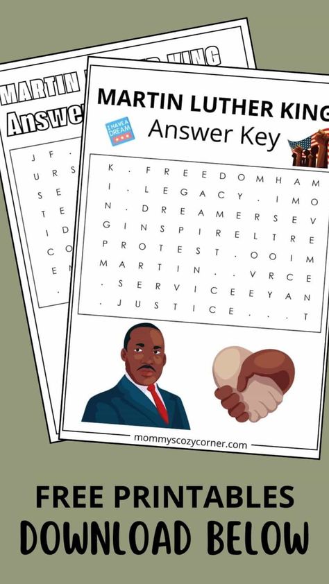 Check out these 3 Martin Luther Kind Word Search Printables for kids. You can download them for free for Martin Luther King day activities. Martin Luther King Jr Bulletin Board, Mlk Day Activities For Kids, Mlk Activities, Martin Luther King Jr Activities, Free Download Printables, Christmas Word Search, Word Search Printables, Printables For Kids, Martin Luther King Day