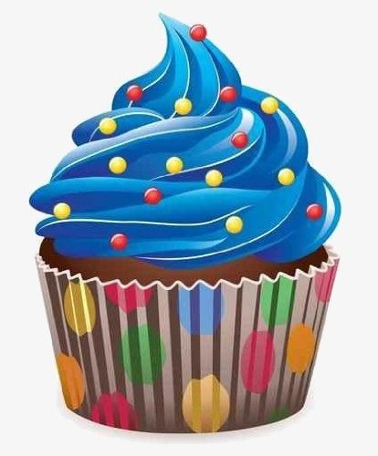 Birthday Cake Illustration, Cupcake Clipart, Cupcake Illustration, Cupcake Vector, Cupcake Pictures, Star Sprinkles, Cupcake Images, Cake Illustration, Blue Cupcakes