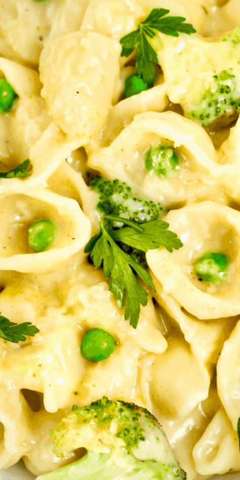 Conchiglie Pasta Recipe Conchiglie Pasta Recipes, Seashell Pasta, Cheesy Dinner, Party Collage, Cream Sauce Pasta, Pasta With Peas, Pasta Party, Vegetarian Pasta Recipes, Happy Eating