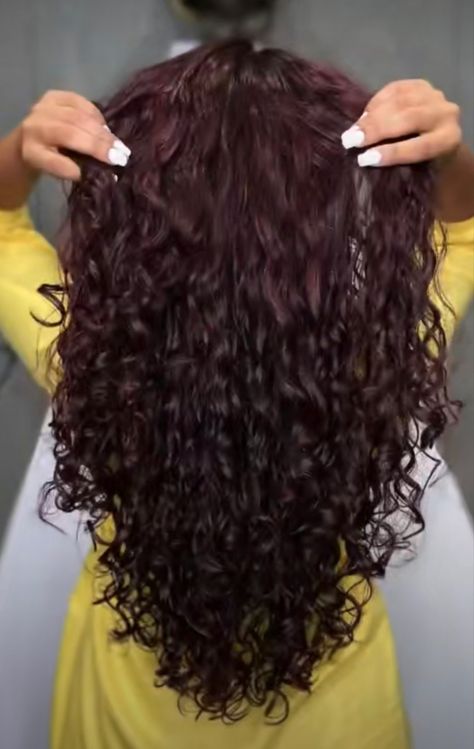 Cherry Black Hair Color Curly, Black Red Curly Hair, Deep Cherry Red Hair Curly, Cherry Chocolate Curly Hair, Cherry Chocolate Hair Curly, Red Wine Curly Hair, Dark Red Burgundy Hair, Dark Red Curly Hair Burgundy, Dark Cherry Red Hair Curly