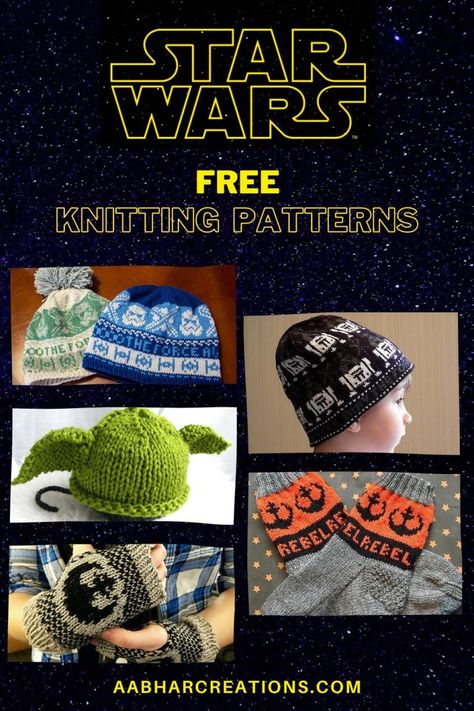 Feel the Force with Free Star Wars Knitting Patterns | Aabhar Creations Star Wars Knitting, Outlander Knitting, Star Wars Crafts, Hats And Scarves, Knitting Patterns Toys, Star Wars Inspired, Hat Knitting Patterns, Loom Knitting, Knitting Inspiration