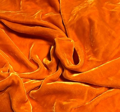 Silk Noil, Silk Chiffon Fabric, Big Board, Silk Velvet Fabric, Dark Autumn, Orange Velvet, Orange Aesthetic, Fabric Pumpkins, Dyed Silk