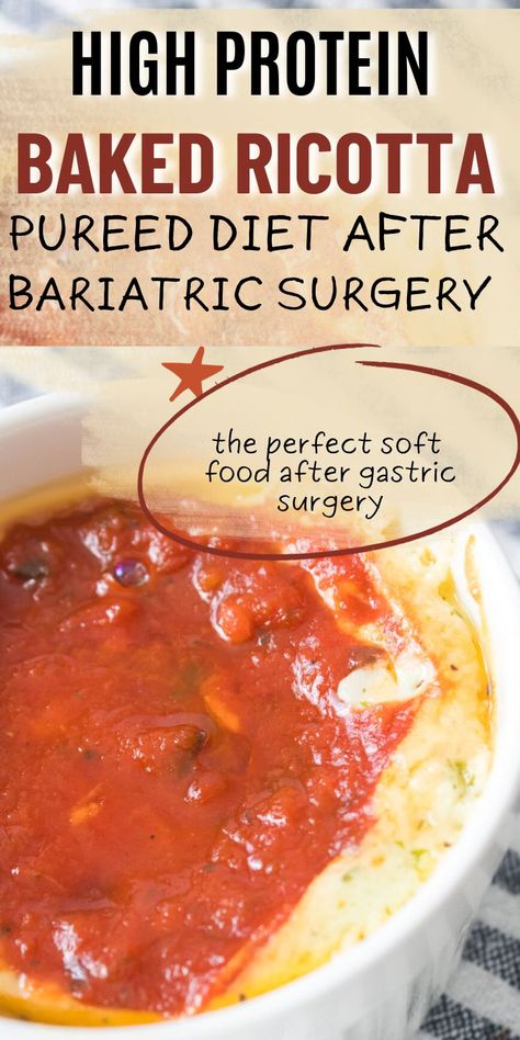 Refried Beans Puree Bariatric, Bariatric Recipes Sleeve Full Liquid Diet Post Op, Gastric Bypass Liquid Diet Ideas, Pureed Foods After Surgery Bariatric, Ricotta Bake Bariatric Pureed Food, After Bariatric Sleeve Surgery Recipes, Post Bariatric Recipes, High Protein Soft Foods After Surgery Bariatric, Bariatric Ricotta Bake Recipe