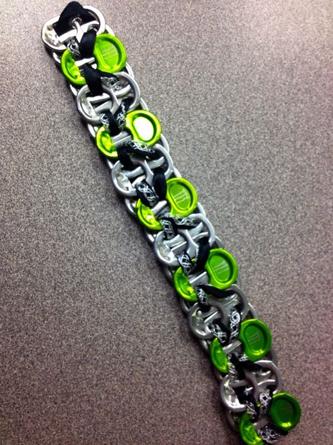 Monster tab bracelet Monster Tabs Crafts, Tab Bracelet, Monster Can Tab Crafts, Monster Tab Heart, Bottle Tab Bracelet, Monster Energy Bracelet, Monster Tab Crafts, Pull Tab Bracelet, Bottle Tab Crafts