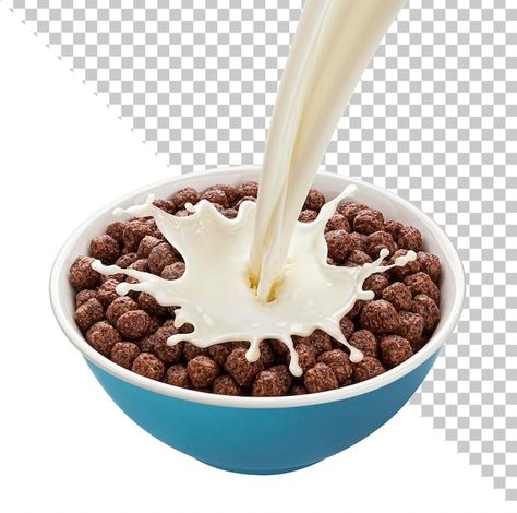 Chocolate corn balls with pouring milk i... | Premium Psd #Freepik #psd #cornflakes #cereal-bowl #flakes #cereal Corn Balls, Corn Flakes Cereal, Drake And Josh, Corn Flakes, Instagram Ideas Post, Cereal Bowl, Breakfast Food, Instagram Ideas, Drake