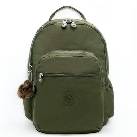 Brand New With Tags Kipling Large Seoul Backpack Color: Jaded Green Tonal- (Military Green) Top Carry Handle 15" Laptop Sleeve Two Front Zippered Pockets Front Logo Padded Back Adjustable, Padded Backpack Straps "Norah" Monkey Keychain 12.75" L X 17.25" H X 5.5" D 27l Volume Leather Backpacks For Women, Kipling Backpack, Monkey Keychain, Caramel Pudding, Green School, Kipling Bags, Fancy Bags, Pudding Recipe, Green Top