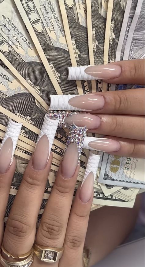 Back Message, Girly Acrylic Nails, French Tip Acrylic Nails, Long Acrylic Nails Coffin, Acrylic Nails Coffin Pink, Long Square Acrylic Nails, Unique Acrylic Nails, Bling Acrylic Nails, Acrylic Nails Coffin Short