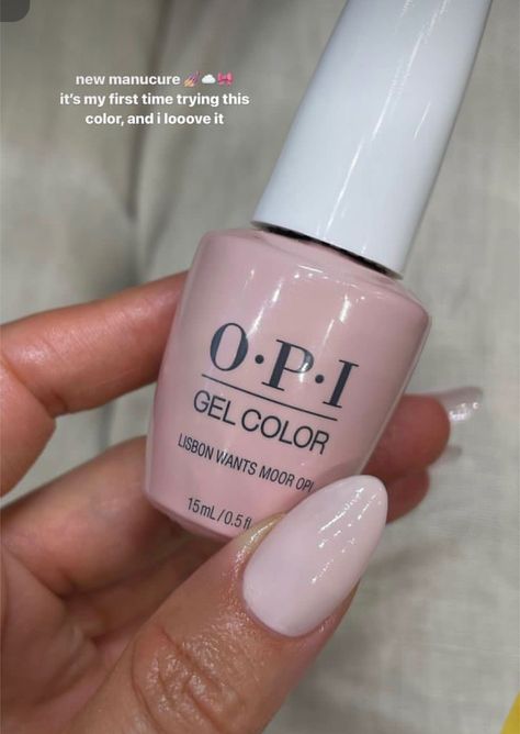 Pale Pink Gel Polish, Opi Milky Pink, Opi Pink Gel, Pink Nails Opi, Opi Gel Nail Polish, Opi Pink, Pale Pink Nails, Soft Pink Nails, Milky Pink