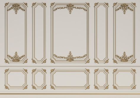 Classic interior wall with mouldings | Premium Photo #Freepik #photo #ornament #wall #room #interior Vintage Backdrop, Backdrop For Wedding, Custom Backdrops, Seamless Backdrop, Classic Wall, Printed Backdrops, Wall Molding, Wall Backdrops, Custom Backdrop