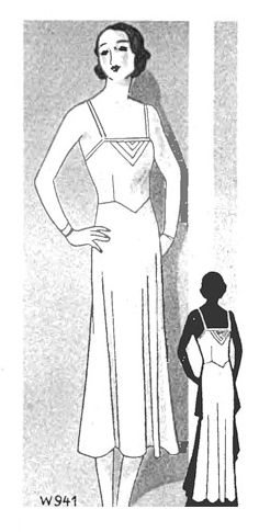 la coupe parfaite: Free women's slip pattern from 1930 1930s Sewing Patterns Free, 1930s Dress Pattern Free, Slip Pattern, Patron Vintage, French Knitting, Pajama Pattern, Dress Patterns Free, Sewing Lingerie, Womens Clothing Patterns