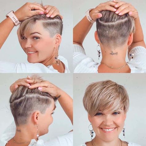 Side Swept Pixie, Pixie Haircut For Round Faces, Edgy Pixie Haircuts, Short Hair Pixie Cuts, Pixie Haircut For Thick Hair, Short Hair Undercut, Super Short Hair, Blonde Pixie Haircut, Edgy Short Hair