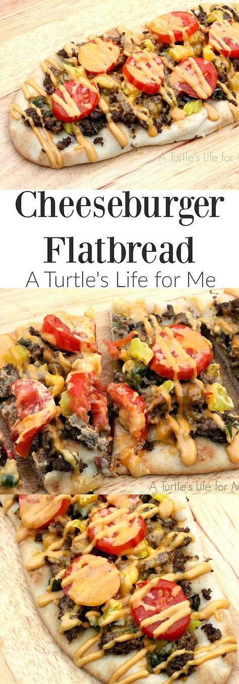 Cheese Burger Flatbread, Grinder Flatbread, Cheeseburger Flatbread Pizza, Flatbread Meals, Cheeseburger Flatbread, Football Wives, Flatbread Sandwiches, Sausage Sandwiches, Course Ideas