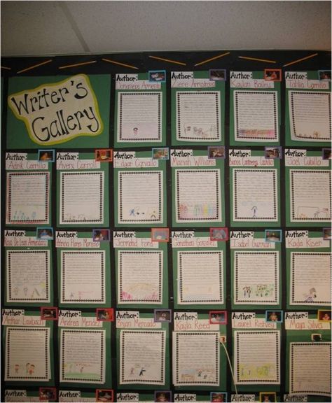 Creating a Beautiful Classroom Space | Ms. Houser Classroom Writing Display, Display Student Writing, Writing Display Board Student Work, Writing Wall Classroom, Student Writing Display, Classroom Writing Wall, Writing Environment, Student Work Bulletin Board, Small Moment Writing