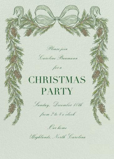 Customize 'Longleaf (Holly Hollon)' Christmas Party Invitation online and send via email, text message, or a shareable link. Instantly track deliveries and opens, and message recipients. Holly Hollon, Christmas Toast, Vintage Christmas Party, Wreath Party, December Ideas, Online Party Invitations, Holiday Party Themes, Puppy Grooming, Friends Holiday