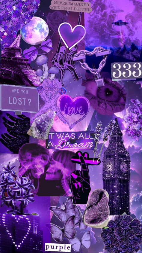 purple Purple Collage Aesthetic Wallpaper, Purple Core Aesthetic, Purple Collage Aesthetic, Purple Collage Wallpaper, Purple + Core + Aesthetic, Violet Core, Designs For Project, Michael Meyers Halloween, Wallpapers Music