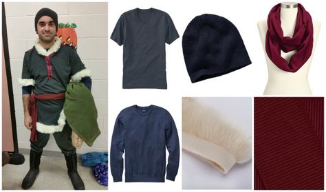 How to DIY your own Frozen Kristoff Costume Frozen Family Costumes, Kristoff Costume Diy, Kristoff Frozen Costume Diy, Diy Kristoff Costume Adult, Christoff Frozen Costume Diy, Christoff Frozen Costume, Kristoff Disneybound Men, Family Costumes For 4, Frozen Costume Diy