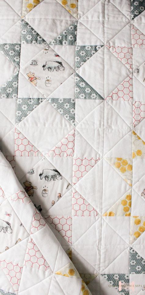 Anthem Quilt Pattern, Free Star Block Quilt Patterns, Stroller Quilt Pattern, Easy Queen Quilt Pattern Free, Winnie The Pooh Quilt Patterns, Sewing Pattern Baby Blanket, Kid Quilt Ideas, Crib Size Quilt Pattern Free, Fast And Easy Quilts