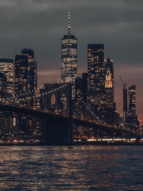 City Skyline Night, Cityscape Wallpaper, Home Nyc, City Scapes, New York Night, Scenery Photos, Empire State Of Mind, Nyc Aesthetic, New York Life