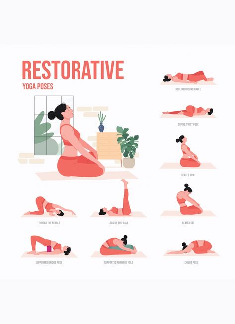 Restorative Yoga: 8 Ways to Unlock the Benefits Restorative Yoga Poses Sequence, Nightime Yoga, Stretching Sequence, Somatic Exercise, Yoga Restorative, Restorative Yoga Sequence, Essential Yoga Poses, Yoga Thoughts, Work Stretches