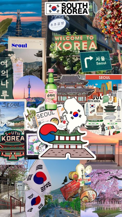 #korea #southkorea Seoul Map Aesthetic, South Korea Incheon Aesthetic, Seoul Vision Board, Trip To Seoul, South Korea Vision Board, Trip To South Korea, South Korea Places To Visit, Korea Astethic, Korea Vision Board