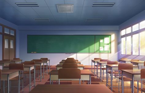 Stream Wallpaper, Classroom Architecture, Gacha Background, Classroom Interior, Classroom Background, Writing Plot, Anime Places, Anime Classroom, Paintings And Drawings