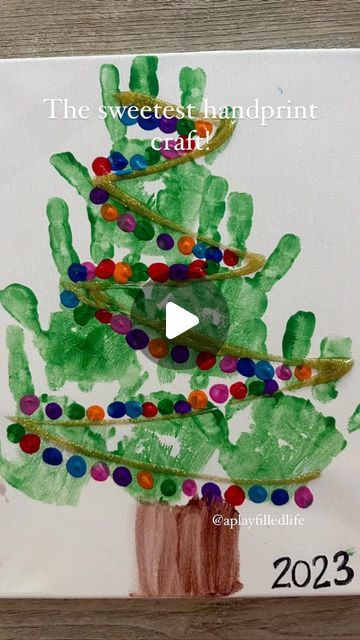 Christmas Tree Handprint, Hand Print Christmas, Tree Handprint, Hand Print Tree, Christmas Activities For Toddlers, Handprint Christmas Tree, Handprint Christmas, Preschool Christmas Crafts, Christmas Arts And Crafts