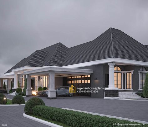 5 bedroom bungalow (Ref. 5303) - NIGERIAN HOUSE PLANS Nigerian Houses, Nigerian House Plans, 5 Bedroom Bungalow, Guest Wc, Round House Plans, Interiors Bedroom, Wallpaper Letter, Bedroom Bungalow, Family Lounge