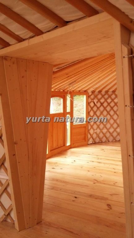 Two yurts connected, thus creating a fantastic large kitchen and dining area for a youth hostel in Waldbrol, Germany. Yurt Life, Yurt Interior, Monolithic Dome Homes, Yurt Home, Yurt Living, Kitchen And Dining Area, Dome Home, Tropical Oasis, Small House Design Plans