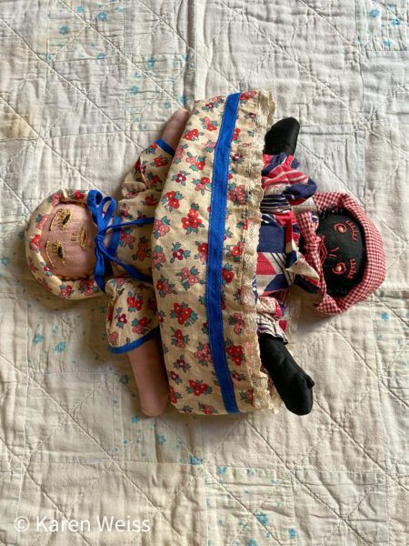 May 9, 2023—While sorting through a box of cloth dolls inherited from my mother-in-law, I noticed one that was double-ended. One end of the doll […] The post What We Can Learn by Preserving Topsy-Turvy Dolls appeared first on WorthPoint. Topsy Turvy Dolls, Aunt Meme, Topsy Turvy Doll, Reversible Clothing, Great Aunt, Topsy Turvy, Doll Art, Cloth Dolls, Black Doll