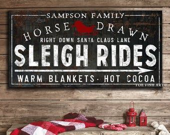 Farmhouse Wall Decor Modern Family Signs Rustic by ToeFishArt Sleigh Rides, Holiday Wall Art, Saint Augustine, Sleigh Ride, Christmas Tree Farm, Farmhouse Christmas Decor, Farmhouse Wall Decor, Merry Little Christmas, Custom Wall Art