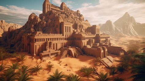 Desert Palace Fantasy Art, Medieval Apocalypse, Desert Palace, City Layout, Fantasy Background, Best Titles, Dreams And Nightmares, Fantasy City, Fantasy Concept Art