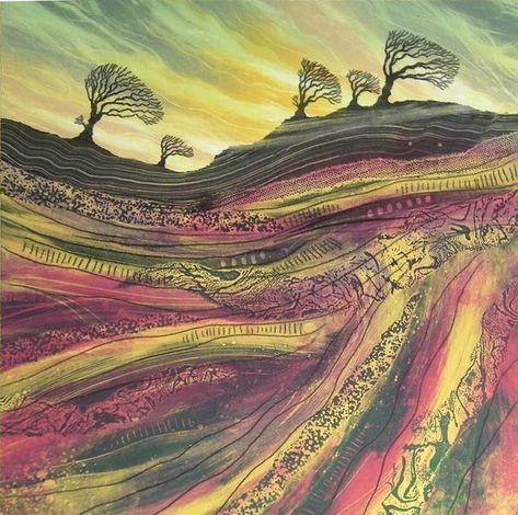 Rebecca Vincent - Paintings for Sale | Artfinder Rebecca Vincent, Vincent Art, Abstract Art Landscape, Landscape Drawings, Naive Art, Monoprint, Buy Paintings, Tree Art, Tree Painting