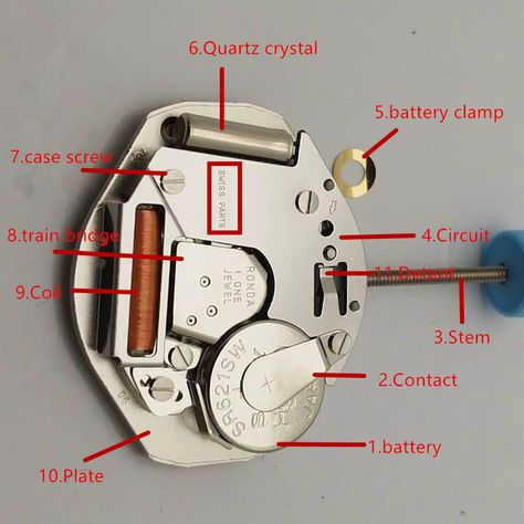 quartz watch movement component Universal Knowledge, Leather Watch Cuff, Marble Watch, Mens Dress Watches, Small Watch, Minimalist Watch, Watch Repair, Crystal Watches, Hand Watch