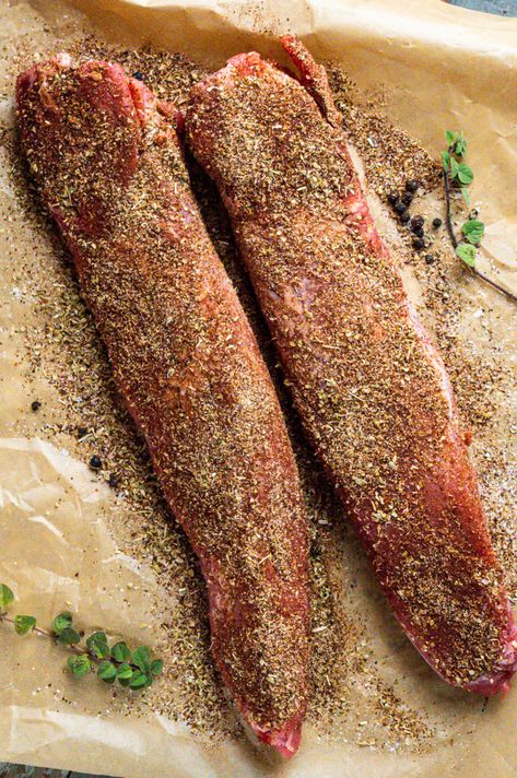 Barbeque Pork Tenderloin, Rub For Pork Tenderloin, Pork Tenderloin Dry Rub, Pork Loin Rub, Pork Tenderloin Rub, Smoked Pork Tenderloin, Smoked Vegetables, Pork Loin Roast Recipes, Parmesan Roasted Potatoes