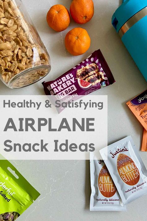 This dietitian-approved list of airplane snacks, travel-friendly snack recipes, and tips to pack food for the your next trip is just what you need to keep your healthy eating habits up on the road. Protein Travel Snacks, Airplane Snacks Long Flights, Airplane Snacks For Adults, Healthy Plane Snacks, Airplane Food Ideas, Travel Snacks Airplane, Healthy Airplane Snacks, Best Airplane Snacks, Take Recipes